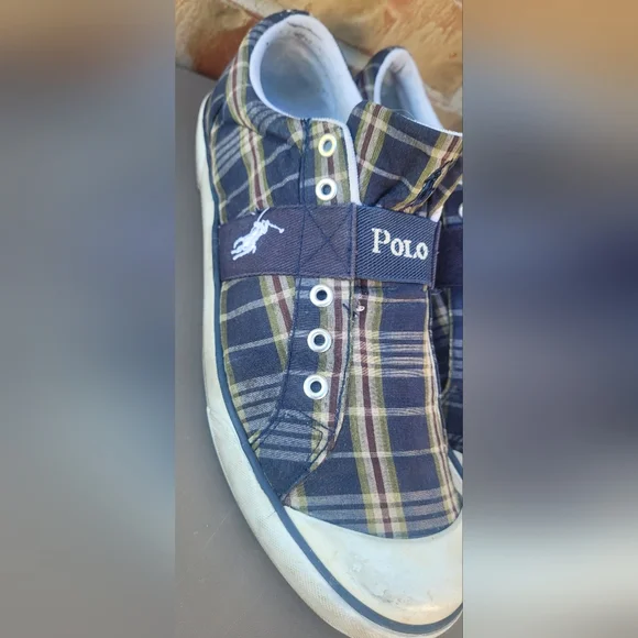 Polo Ralph Lauren Gardener Plaid Sneakers | Navy Amazon.com: Polo by Ralph Lauren - Tenis vulcanizados para  main image 3